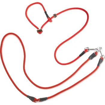 Vodítko pro psa Firedog Lovecké vodítko 8mm moxon se zarážkou červené Velikost: L 345cm