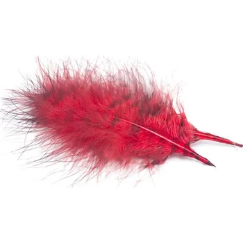 Hends Peří Grizzly Marabou Red Black Barred