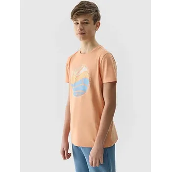 Chlapecké tričko regular s potiskem 4F velikost 134 oranžová