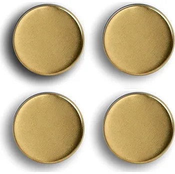 Polep vozidla ZELLER Magnetky kulaté zlaté, průměr 2,3 cm, 4 ks