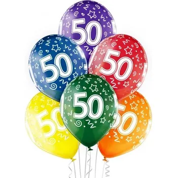 Balónek GoDan S.A. Balonky nafukovací číslo 50 barevné (6 ks)