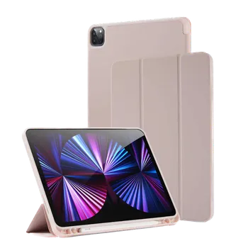 Pouzdro na tablet Flip pouzdro pro iPad Pro 12.9 (2018/2021/2022) / iPad Air 13" 2024/2025 s držákem pro Apple pencil a stojánkem Barva: Starorůžová