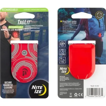 Svítilna Nabíjecí magnetické značkovací LED světlo Nite Ize TagLit - červené, Nite Ize