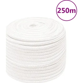 Lano vidaXL Lodní lano celobílé 14 mm 250 m polypropylen