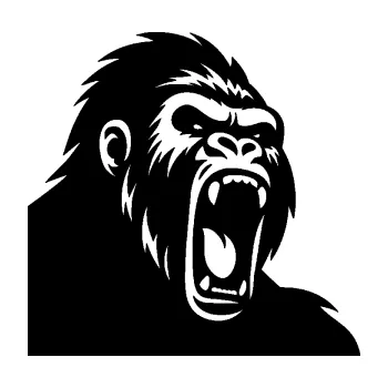 Samolepící dekorace SAMOLEPKA Gorila 005 pravá (01 - černá) NA AUTO, NÁLEPKA, FÓLIE, POLEP, TUNING, VLASTNÍ TEXT, TISK, AUTOSAMOLEPKY.cz, POLEPY, OBRÁZEK, LOGO, SAMOLEPKY