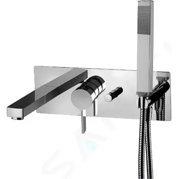 Vodovodní baterie Paffoni Rock Baterie pod omítku s příslušenstvím a tělesem, chrom, RO001CR