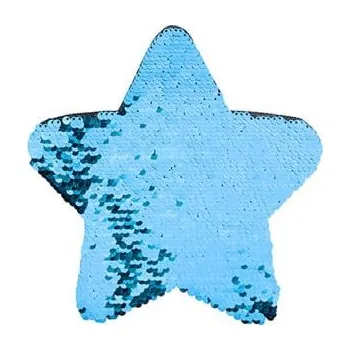 Dvoubarevné nažehlovací flitry na sublimaci hvězda 18x18 cm - světle modrá sublimace termotransfer