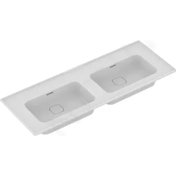 Umyvadlo Ideal Standard Strada II Nábytkové dvojumyvadlo 124x46 cm, bez otvoru pro baterii, s Ideal Plus, bílá, T3636MA