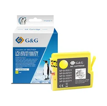 G&G kompatibilní ink s LC-1000Y, yellow, 400str., NP-B-0051Y/1000Y/970Y, pro Brother DCP-330C, 540CN, 130C, MFC-240C, 440CN