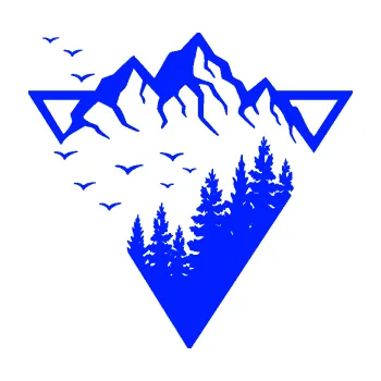 Samolepící dekorace Krajina hory 042 levá magický trojúhelník (19 - modrá dynamic) SAMOLEPKA NA AUTO, NÁLEPKA, FÓLIE, POLEP, TUNING, VLASTNÍ TEXT, TISK, AUTOSAMOLEPKY.cz, POLEPY, OBRÁZEK, LOGO, 3D STICKERS