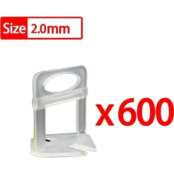 Nivelační spony a popruhy pro pokládání keramických dlaždic, až 1000ks | oddělovače dlaždic - 2mm (600ks)