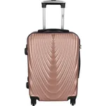 Cestovní pilotní kufr Travel Rose, růžová/zlatá S