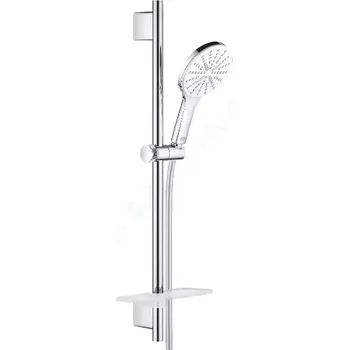 Sprchový set Grohe Rainshower SmartActive Sada sprchové hlavice 130, 3 proudy, tyče 60 cm a hadice, měsíční bílá, 26576LS0