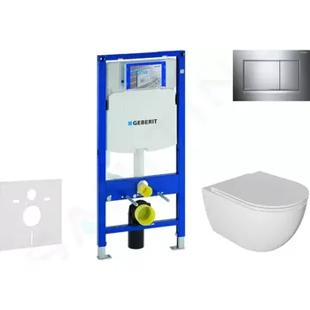 Geberit Duofix Set předstěnové instalace, klozetu Oudee a sedátka softclose, tlačítko Sigma30, chrom, SANI11CA1121