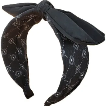 Čelenka Flamenco Mystique Čelenka do vlasů Turban, černá, styl Pin Up