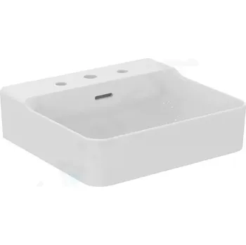 Umyvadlo Ideal Standard Conca Ceram Umyvadlo na desku 50x45 cm, s přepadem, 3 otvory pro baterii, bílá, T381301