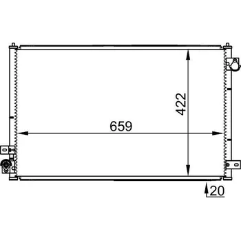 Výparník klimatizace Kondenzátor, klimatizace MAHLE AC 338 001S