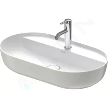 Umyvadlo Duravit Luv Umyvadlo na desku, 70x40 cm, bez přepadu, s otvorem pro baterii, bílá/matná šedá, 0380702300