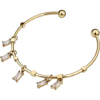 Náramek Flamenco Mystique Náramek z chirurgické oceli s 14k pozlacením, světle zlatá barva, velikost 6 cm