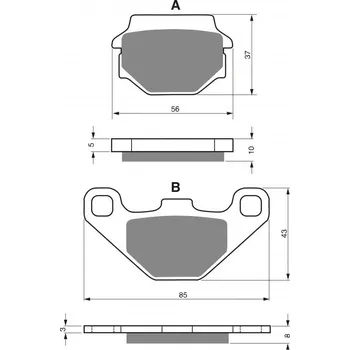 Brzdová destička Brzdové destičky GOLDFREN 005 AD