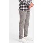 Ombre Kalhoty z materiálu OM-PACP-0151 Béžová Fitting Fit S