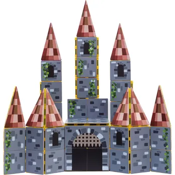 ostatní stavebnice Learn & Grow Magnetické dlaždice - Zámek (40ks)