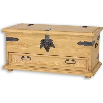Jídelní stůl ARTEN (NANO Systems s.r.o.) Rustikální truhla POPRAD COS15 se šuplíkem (světlý/tmavý vosk)