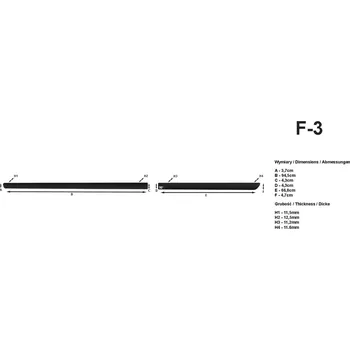 Lišta karosérie Boční lišty na dveře Škoda Yeti 2009-2017 F3 | Rider