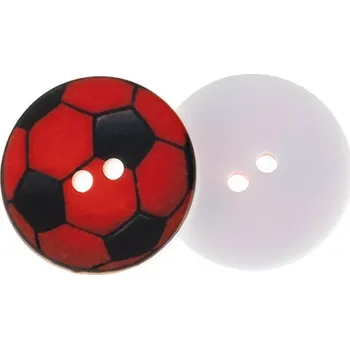 Knoflík Bellatex Knoflík sada 6 ks prům. 15 mm Míč červená