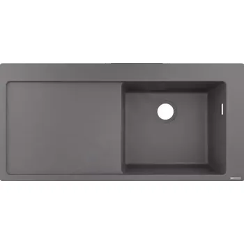 Granitový dřez Hansgrohe Dřezy Vestavný granitový dřez S514-F450, kamenná šedá, 43314290