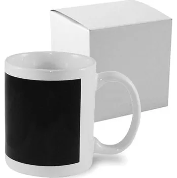 Magický hrnek 330 ml A+ bílý - černé okénko s krabičkou sublimace termotransfer