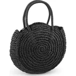 Háčkovaná kabelka rafie se zipem 33x37 cm - 3 černá