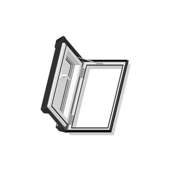 Okno Střešní výlez BAUSTAR plastový 78 x 98 pravý, zateplený, bílý
