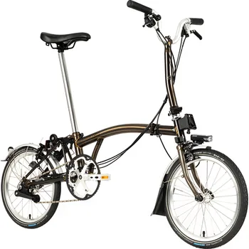 Skládací kolo Skládací kolo Brompton C Line jednobarevné, Black Laquer typ řídítek M
