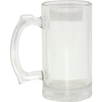 Sklenice Sklenice na pivo 500 ml s bílou plochou sublimace termotransfer