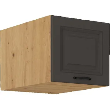 Kuchyňská skříňka LEMPERT Horní skříňka STELLA 55 (40 / 36 / 57 cm) grafit mat / dub artisan