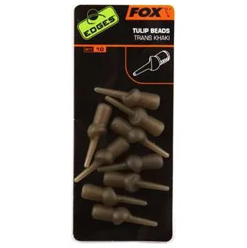 Fox Edges Tulip Beads Trans Khaki 10ks