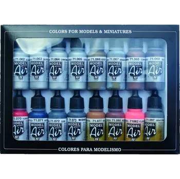 Speciální výtvarná barva Vallejo Model Air Set 71181 Metallic Effects (16)