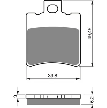 Brzdová destička Brzdové destičky GOLDFREN 098 S3