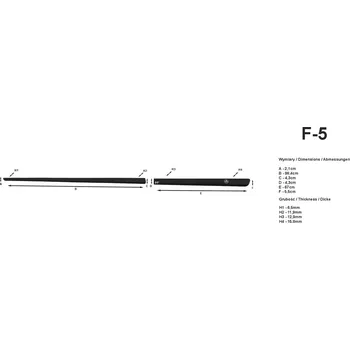Lišta karosérie Boční lišty na dveře Daewoo Nubira I Sedan/Combi 1997-2001 F5 | Rider