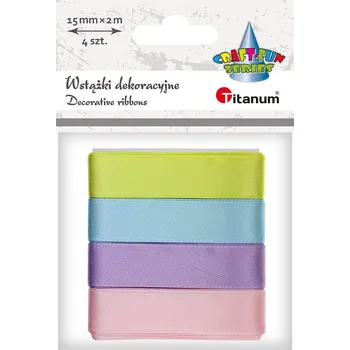 Stuha Stuhy, atlasové, PASTELOVÉ BARVY, 1,5 cm, 4barvy/bal.