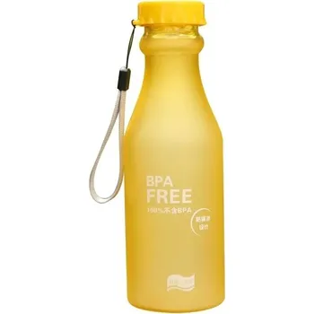Láhev Flaška na vodu | plastová láhev na vodu - 550ml,žlutá