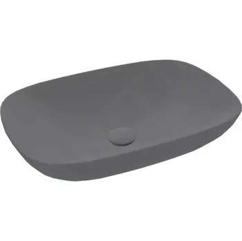 Villeroy & Boch Loop&Friends Umyvadlo na desku, 56x38 cm, bez přepadu, CeramicPlus, Graphite, 4A4901i4