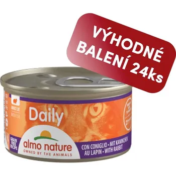 Krmivo pro kočku Almo Nature Daily Pěna s králíkem 85g výhodné balení 24 ks
