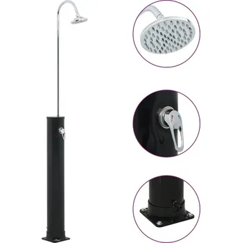 Zahradní sprcha vidaXL Solární sprcha černá 214 cm 20 l [92309]
