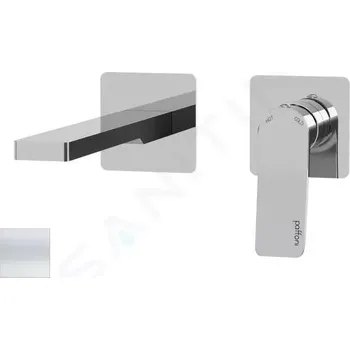 Vodovodní baterie Paffoni Tilt Umyvadlová baterie pod omítku s tělesem, 2-otvorová instalace, matná bílá, TI106BO70