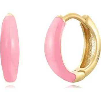 Náušnice Flamenco Mystique Náušnice z chirurgické oceli potažené 14karátovým zlatem, světle zlatá, délka 1,3 cm, šířka 0,3 cm