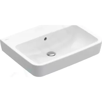 Umyvadlo Villeroy & Boch O.novo Umyvadlo na desku, 65x46 cm, s přepadem, bez otvoru pro baterii, alpská bílá, 4A41KJ01