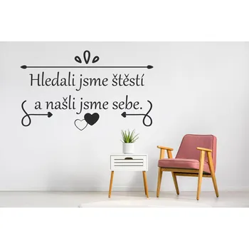 Samolepící dekorace Lepy.cz Samolepka na zeď Našli jsme sebe Velikost (šířka x výška): l20x72cm, Barevná varianta: Mátová zelená