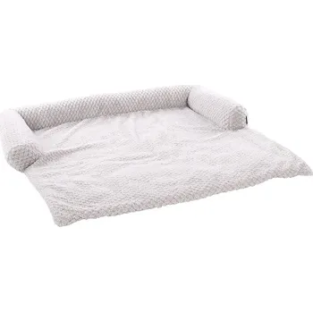 Pelíšek pro psa Pelech FLAMINGO Jacquard na sedačku šedý 90x90x10cm